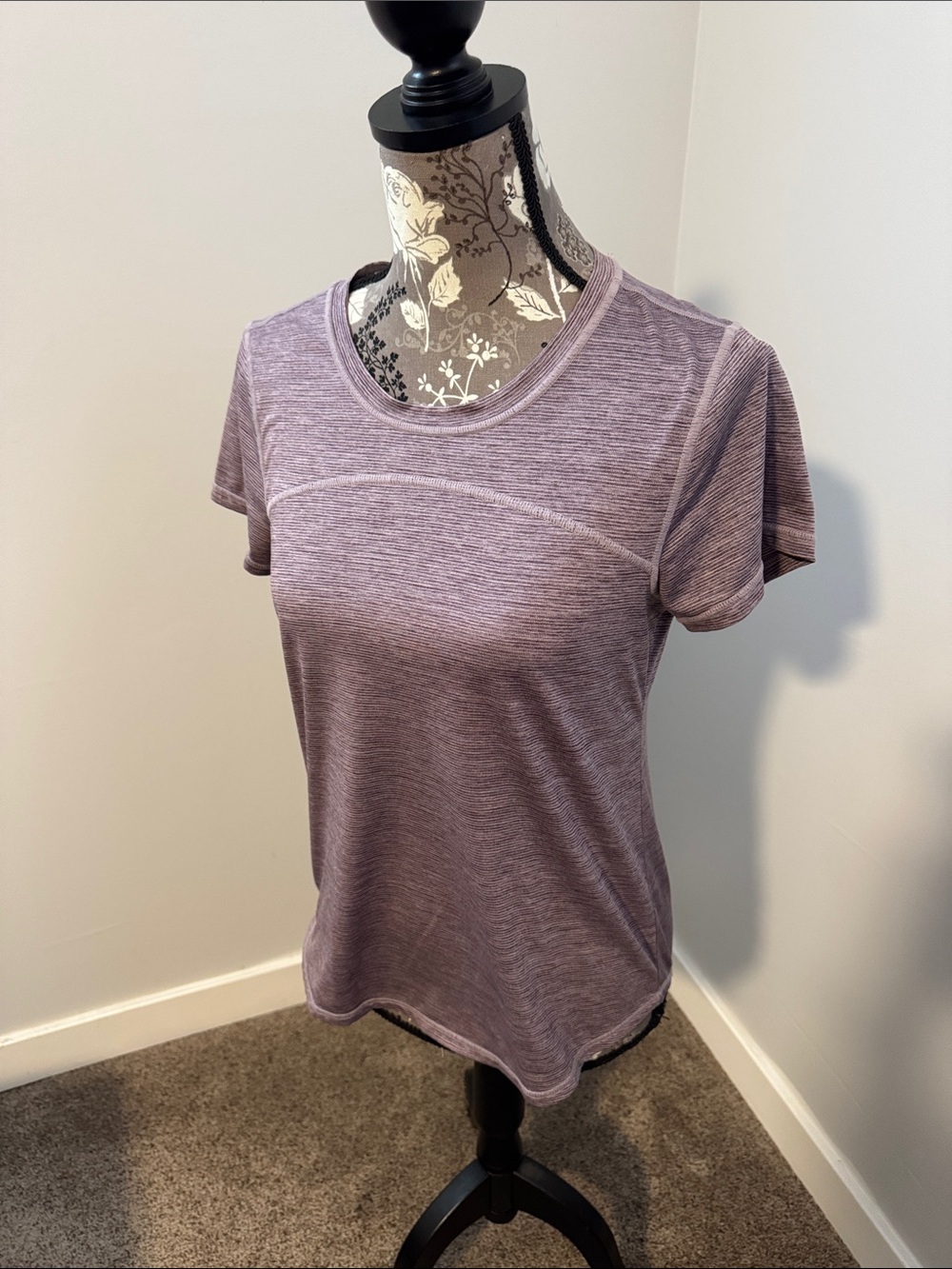 Eddie Bauer Lavender Heather Short Sleeve Tee
